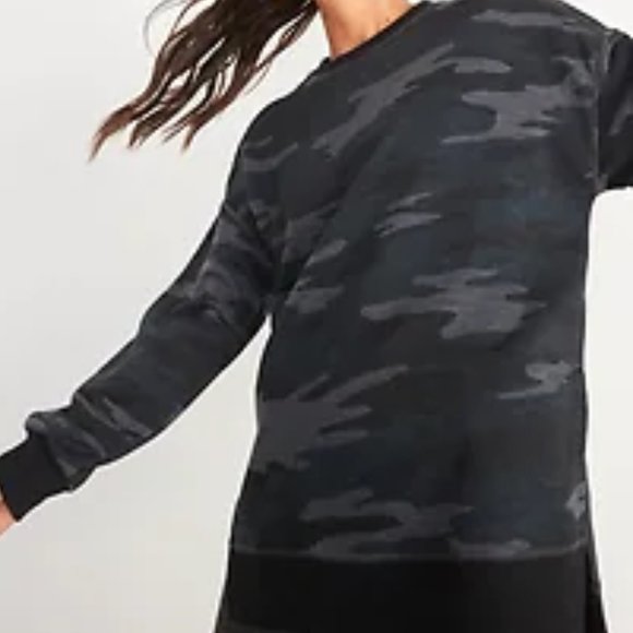 Old Navy Heather Gray Camo Oversized Vintage Tunic Sweatshirt for Women XXL Tall - Picture 3 of 3